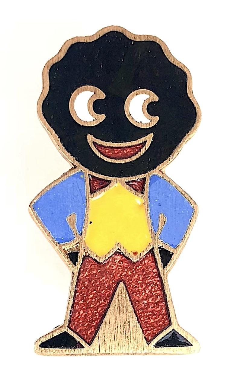 Robertsons 1970s Golly standard advertising badge R.E.V. Gomm