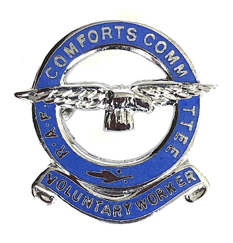 RAF Comforts Committee Voluntary Worker Home Front Badge