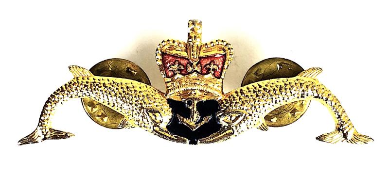 EIIR Royal Navy Submarine Service dolphin anchor badge