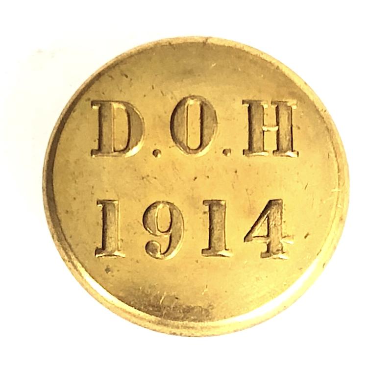 1914 Dartmoor Otterhounds DOH hunt button lapel badge