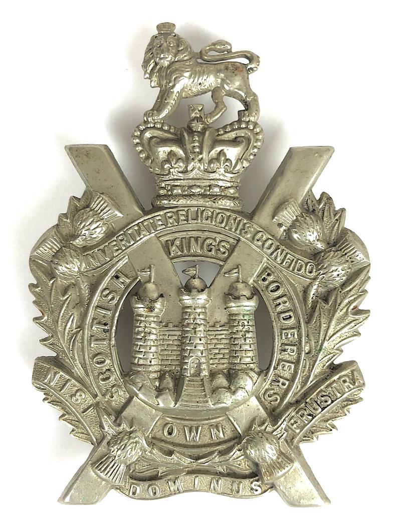 King's Own Scottish Borderers Victorian KOSB glengarry cap badge c.1884-1901.