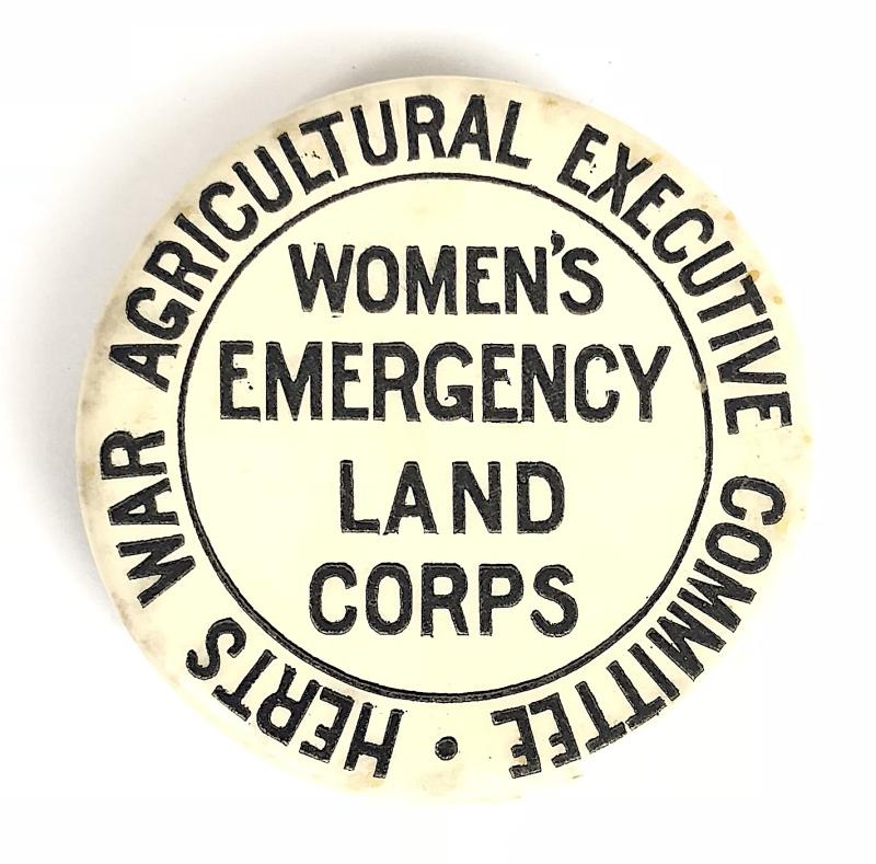 WW1 Hertfordshire War Agricultural Executive Committee WELC Badge