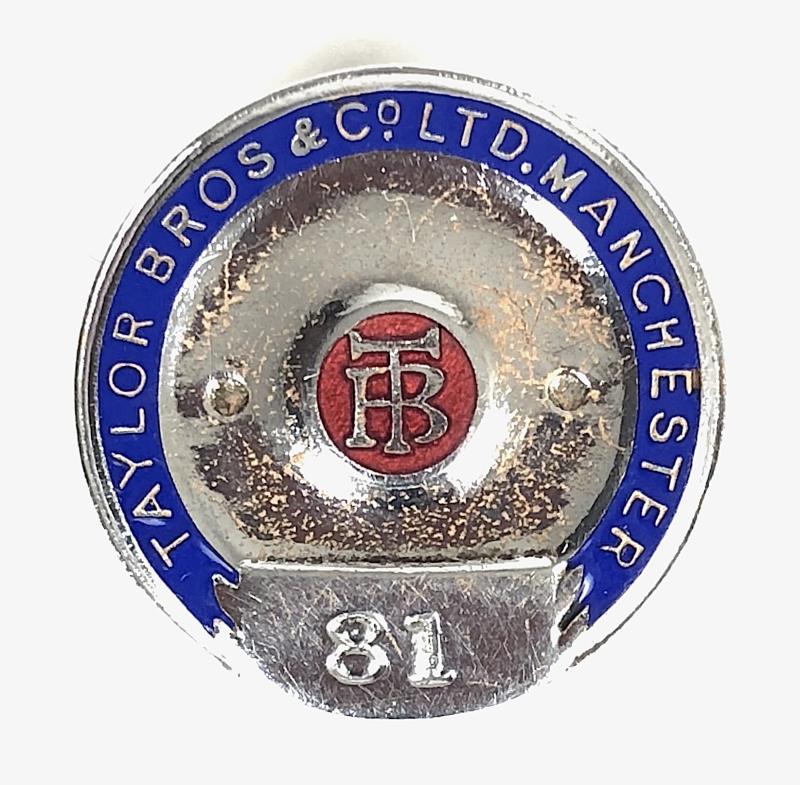 Taylor Bros & Co Ltd Manchester numbered badge wheels tyres axles.