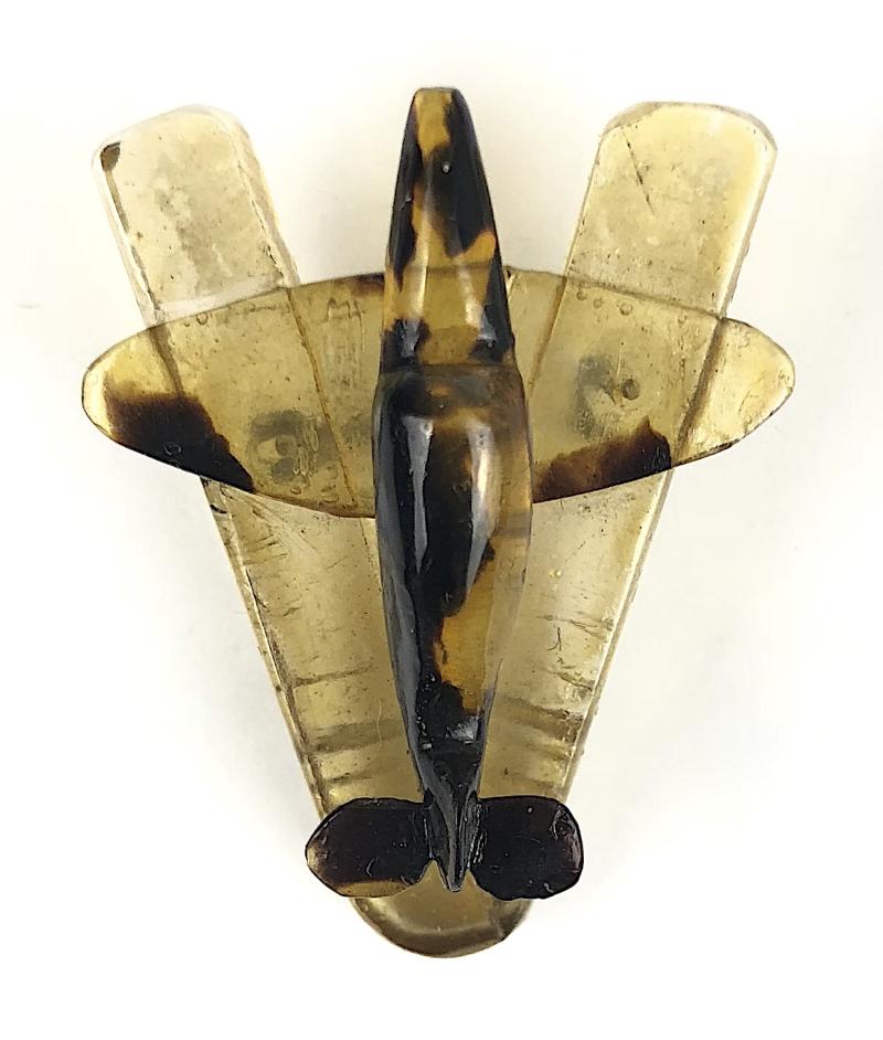 Spitfire Fighter Plane V for Victory perspex badge