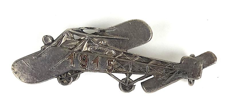 WW1 Louis Bleriot French pioneer aviator 1915 monoplane badge