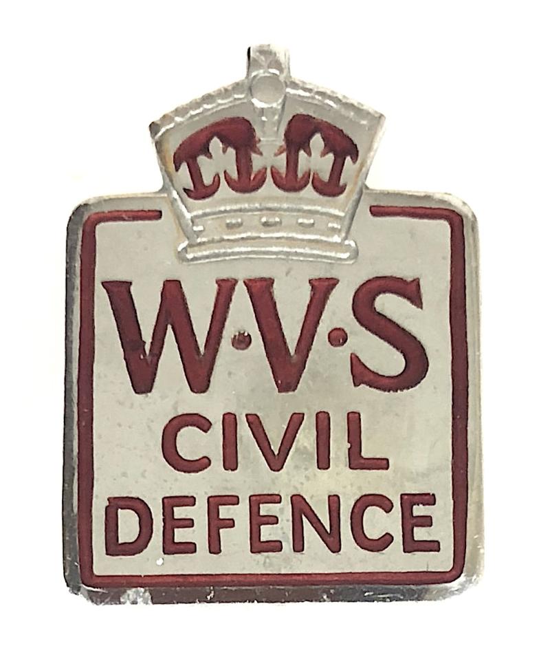 WW2 Womens Voluntary Service WVS Civil Defence badge L.Simpson & Co