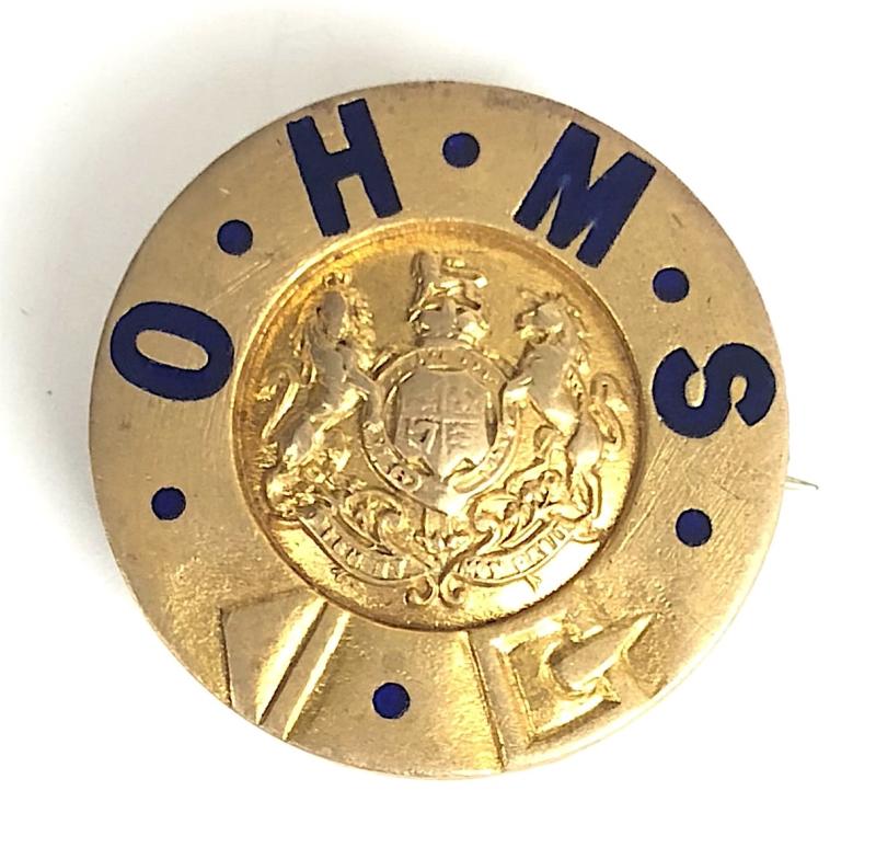 WW1 On His Majesty's Service O.H.M.S. war service numbered badge