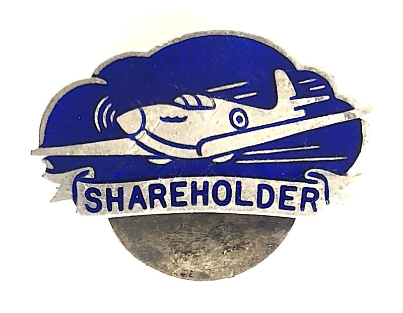 Vauxhall Motors Ltd Spitfire Fund Shareholder presentation badge H.W. Miller