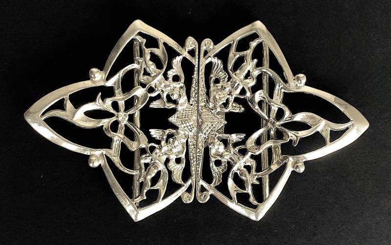 Maternity Hospital 1990 Hallmarked Silver Ornate Nurses Buckle