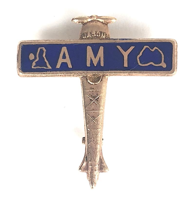 Amy Wonderful Amy song sheet music promotional aeroplane badge c.1930