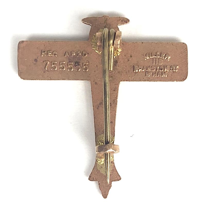 Amy Wonderful Amy song sheet music promotional aeroplane badge c.1930