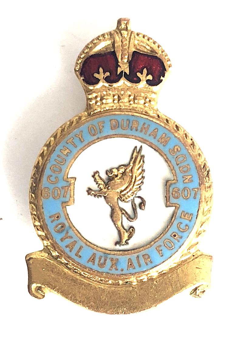 RAF No 607 (County of Durham) Auxiliary Air Force Squadron Badge H.W.Miller