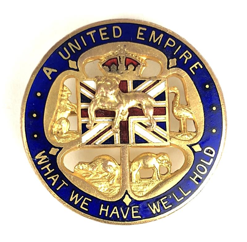 WW1 Union Jack Flag British Bulldog patriotic badge