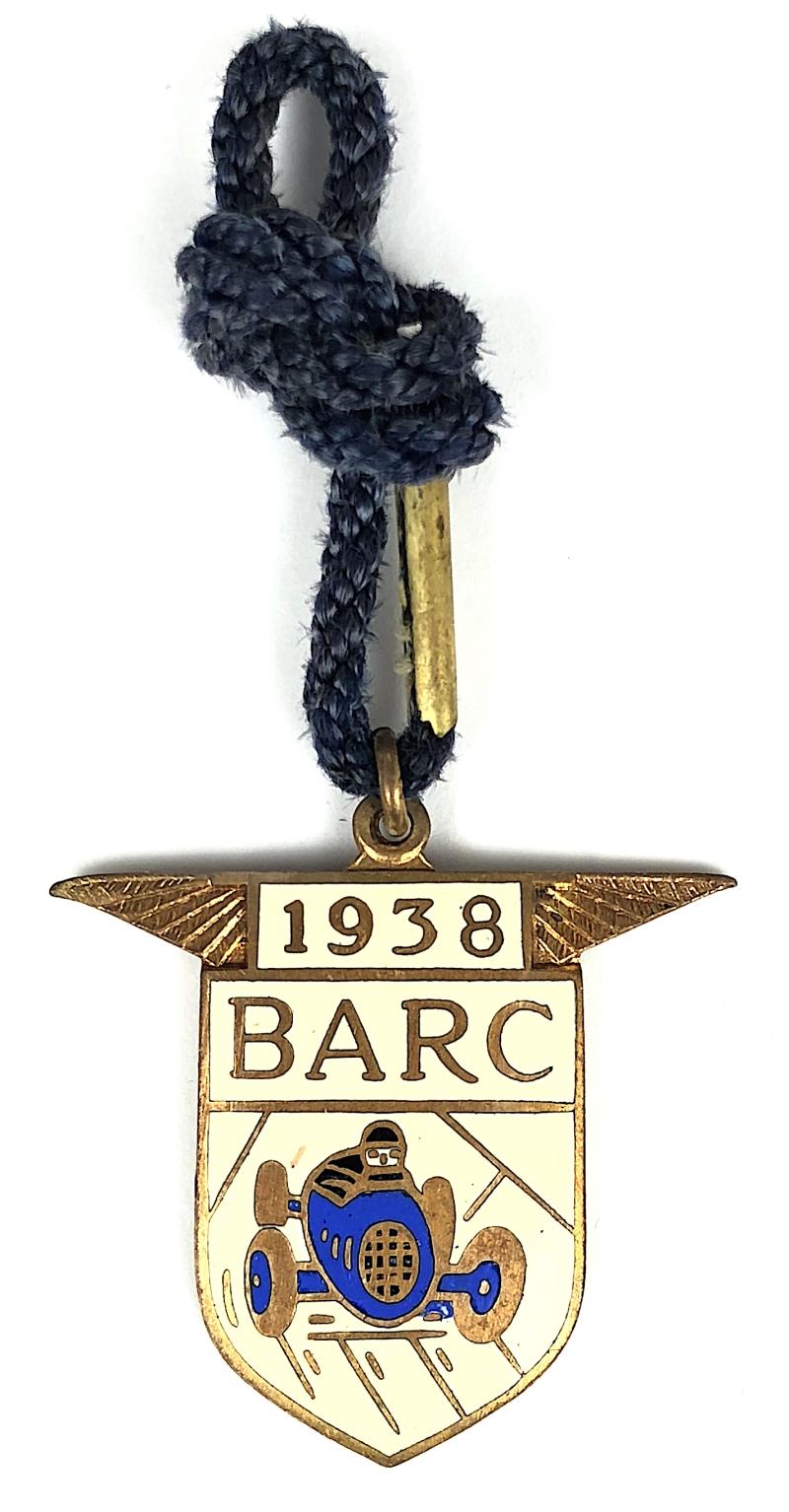 Brooklands Automobile Racing Club gentleman's 1938 BARC membership badge