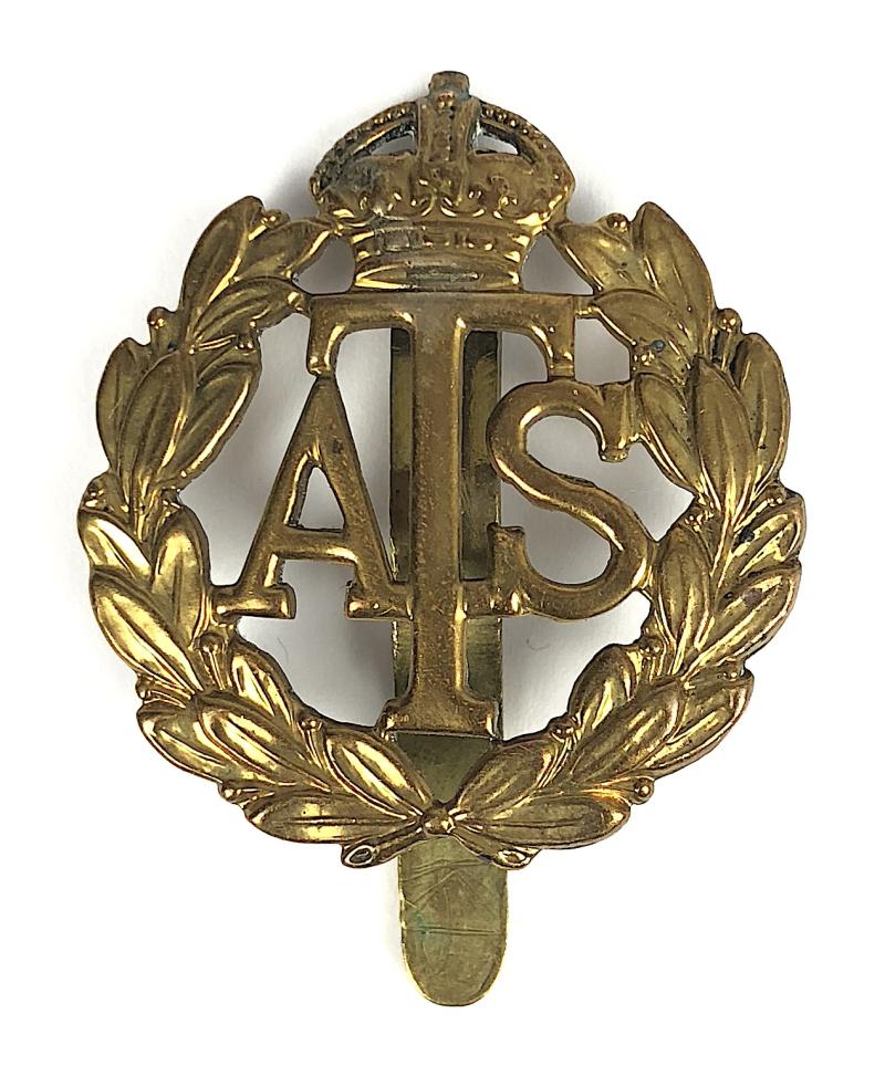 WW2 Auxiliary Territorial Service ATS brass cap badge