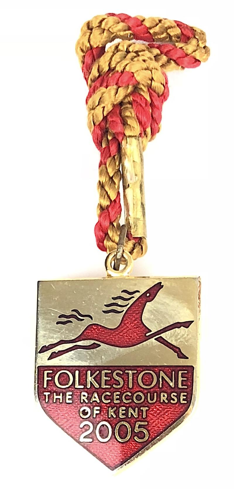2005 Folkestone Horse Racing Club Badge closed course Kent