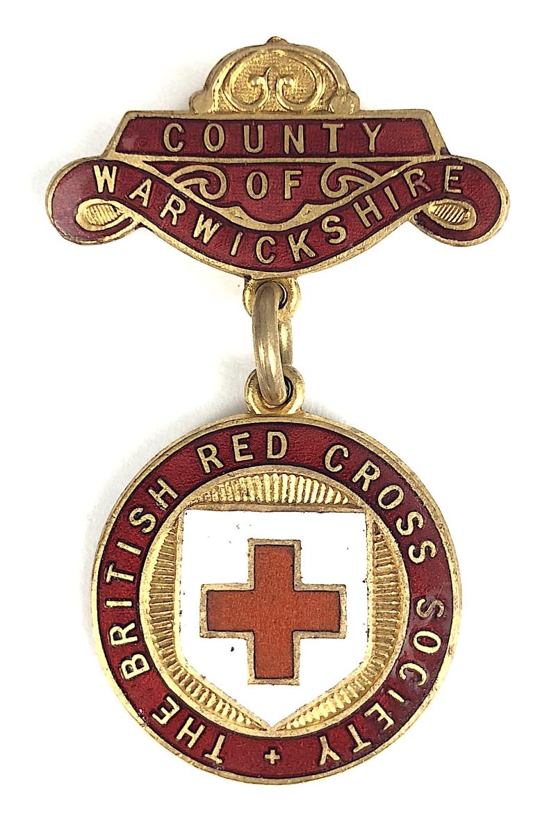 British Red Cross Society County of Warwickshire unnamed badge