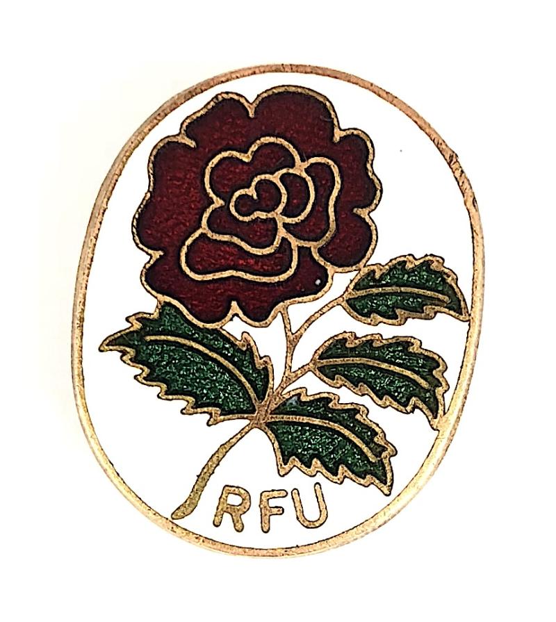 Rugby Football Union RFU enamel supporters pin badge