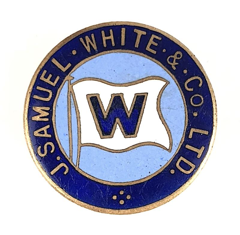 J. Samuel White & Co Shipbuilders Numbered Badge Cowes Isle of Wight