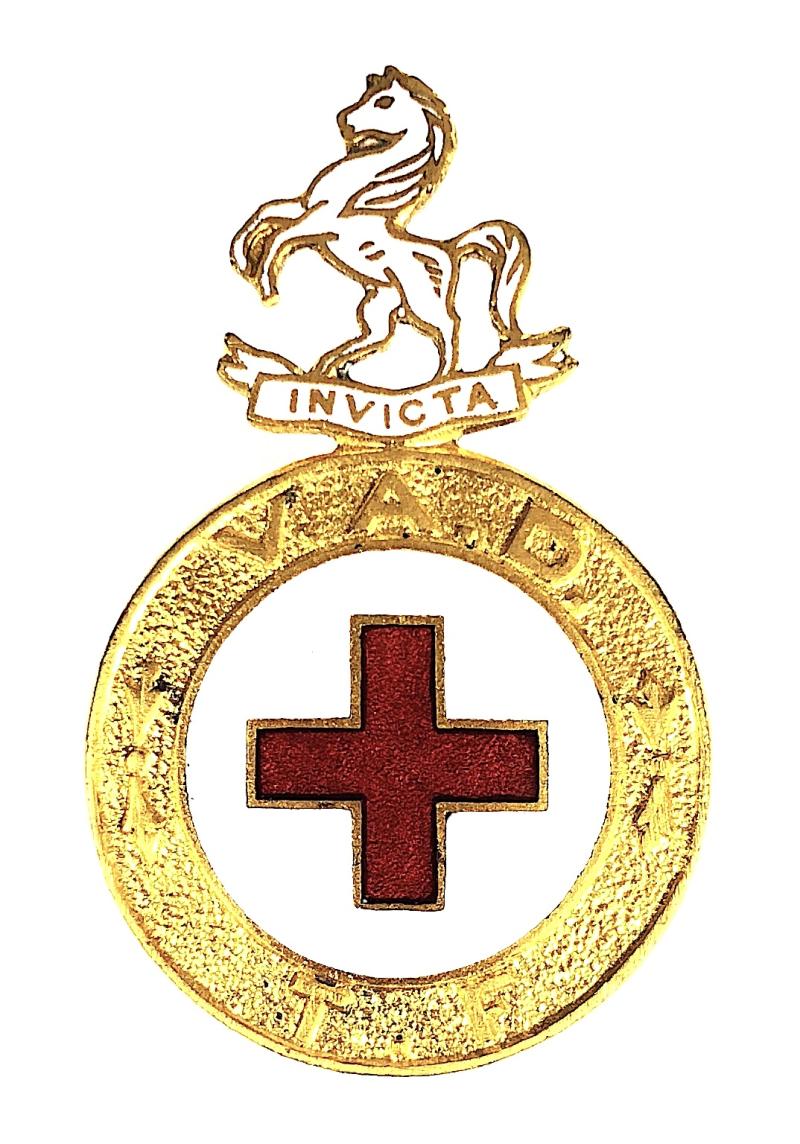 WW1 Kent Voluntary Aid Detachment VAD T.F Cap Badge