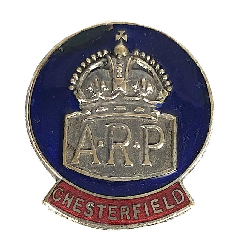 WW2 Chesterfield ARP Wardens air raid precautions badge Derbyshire