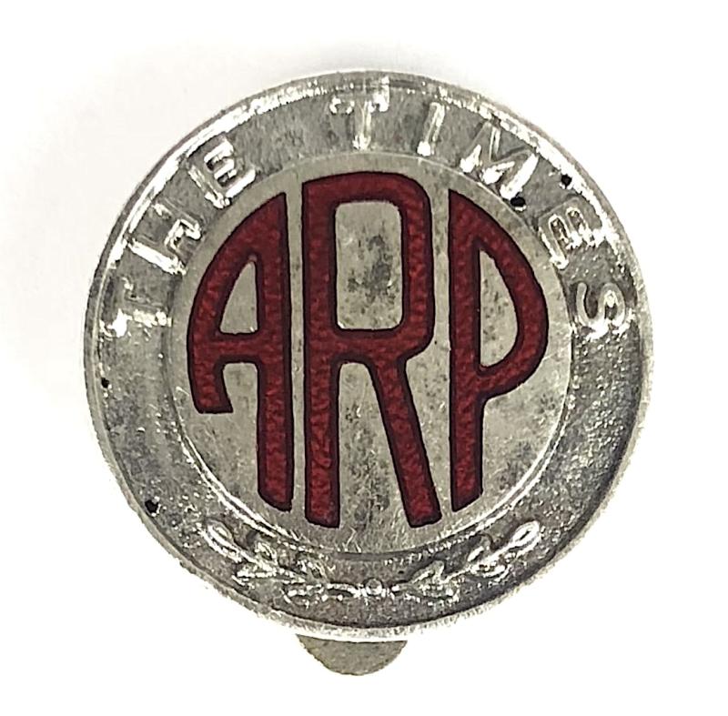 The Times Newspaper ARP Air Raid Precauctions Wardens Badge