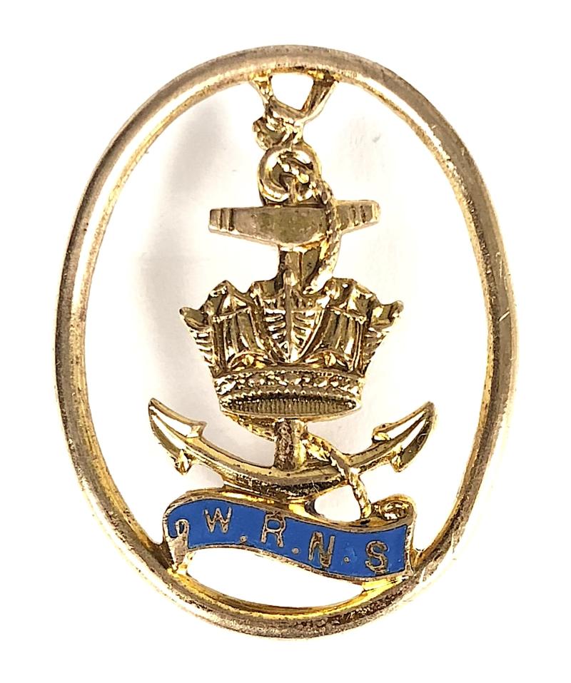 WW2 Womens Royal Naval Service WRNS gilt and enamel sweetheart brooch