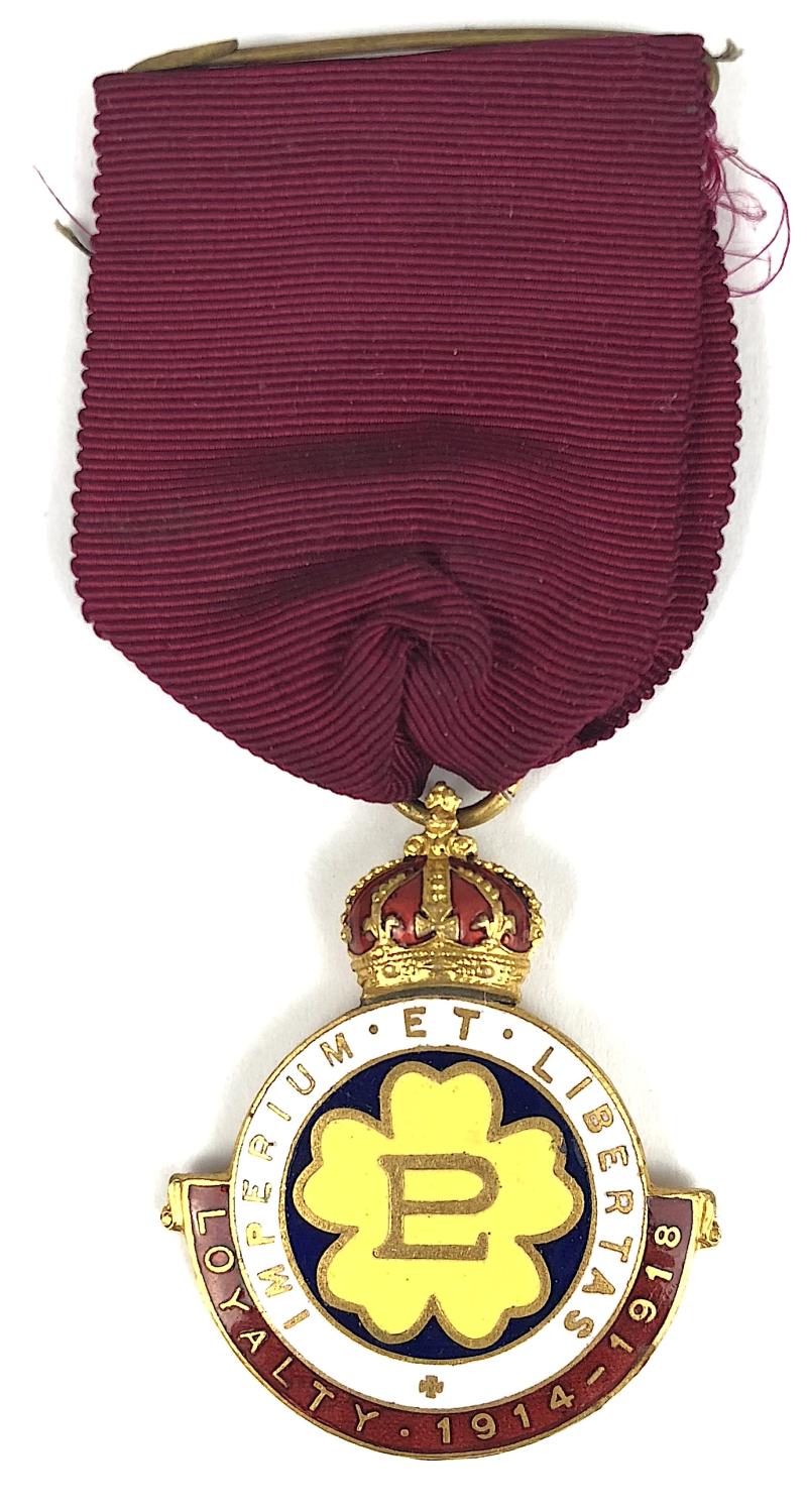 Primrose League Empire and Liberty Loyalty 1914 -1918 Medal