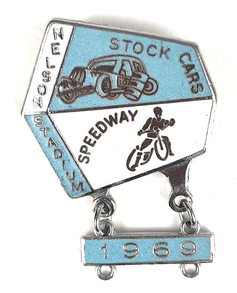 1969 Nelson Stadium Stock Cars Speedway Badge W.Reeves & Co