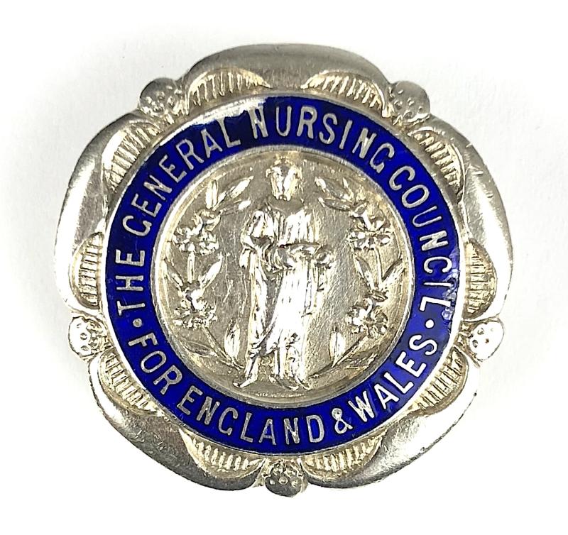 General Nursing Council SRN & Registered Fever Nurse Silver Badge