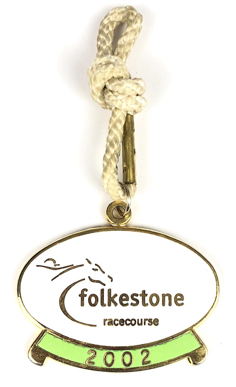 2002 Folkestone Racecourse Horse Racing Club Badge closed course Kent