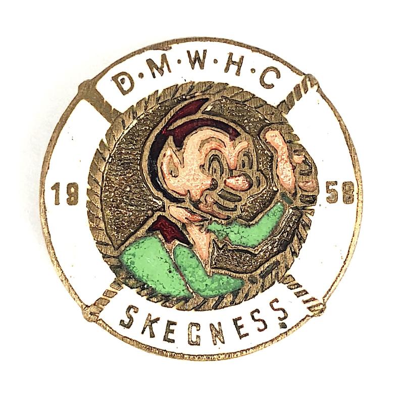 1958 Derbyshire Miners Welfare Holiday Centre D.M.W.H.C Skegness Badge
