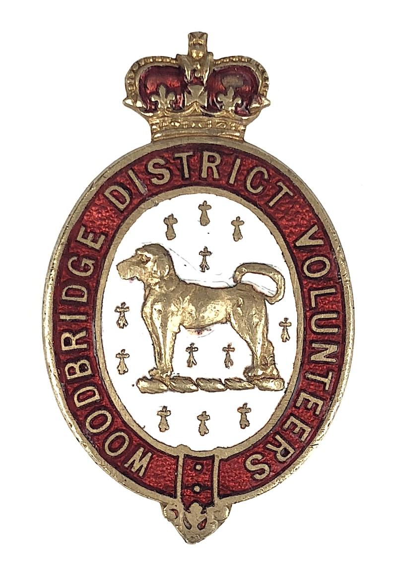 WW1 Woodbridge District Volunteers Numbered Badge Suffolk