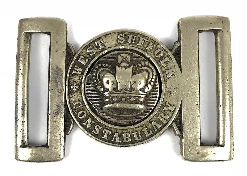 West Suffolk Constabulary Victorian Police Uniform Waistbelt Buckle No.113