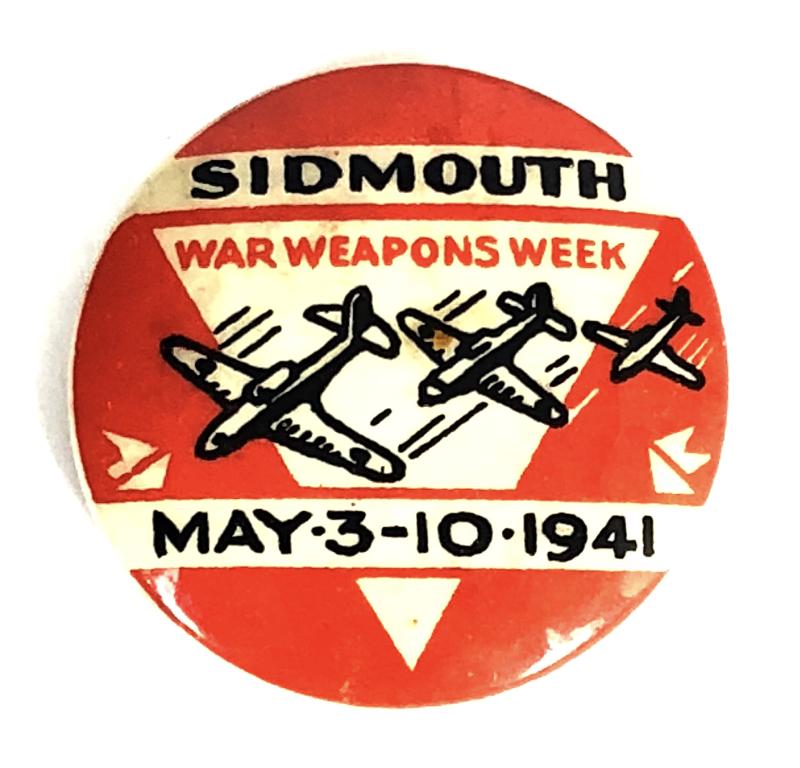 Sidmouth War Weapons Week 1941 fiighter planes fundraising badge Devon