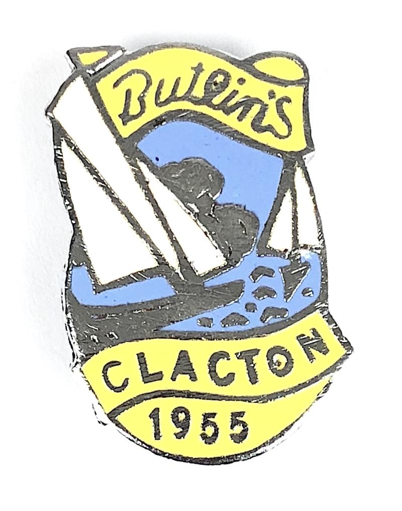 Butlins 1955 Clacton holiday camp sailing boat badge