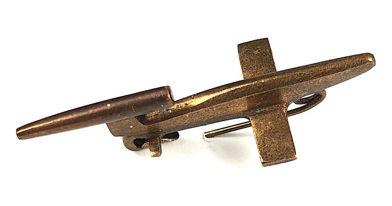 German Doodlebug Flying Bomb copper penny fundraising badge