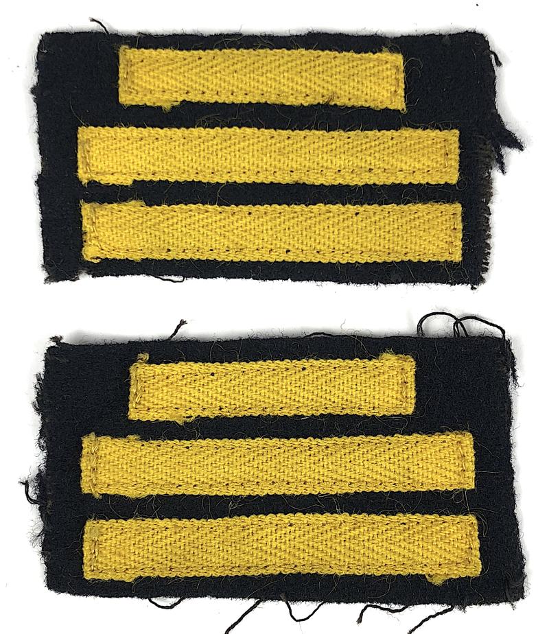 Civil Defence Warden Herringbone Pattern Pair of Rank Bar badges