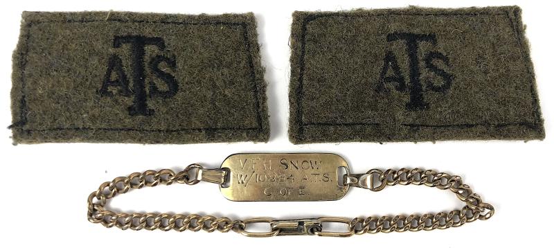 WW2 Auxiliary Territorial Service ATS Titles Drivers Licence & I.D. Bracelet