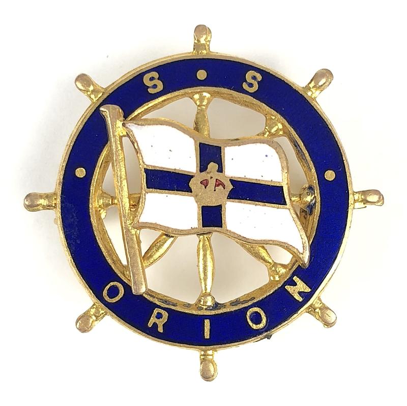 SS Orion Orient Steam Navigation Company ships wheel badge