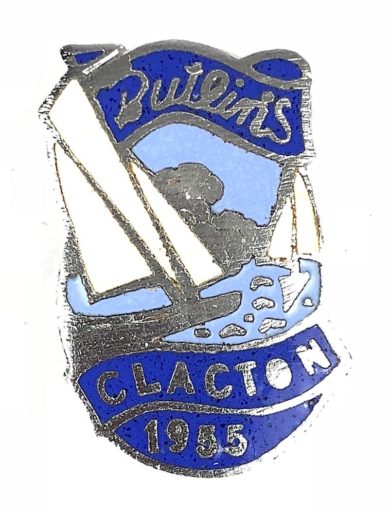 Butlins 1955 Clacton holiday camp sailing boat badge