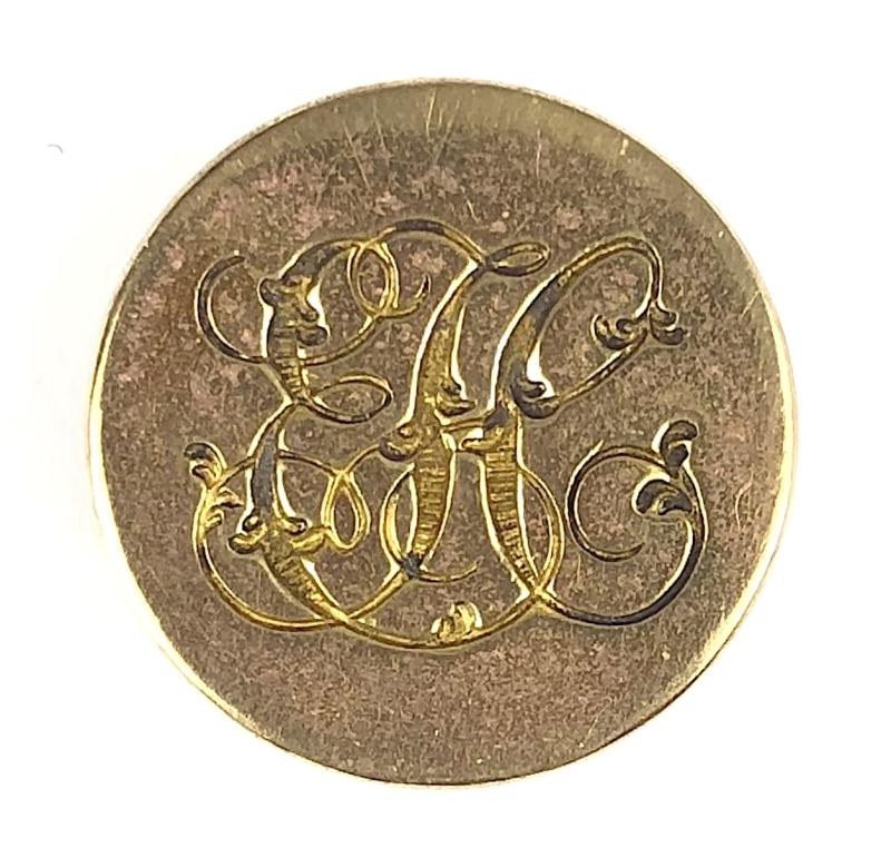 Essex Hunt brass engraved script button est 1805