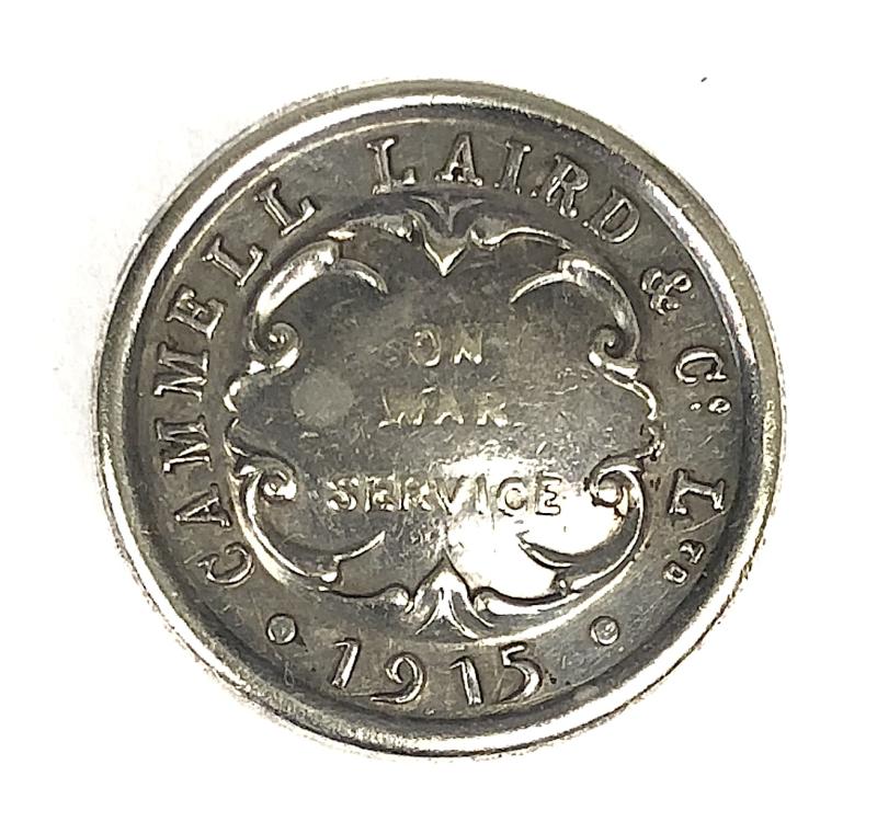 Cammell Laird Co Ltd 1915 On War Service Badge Shipbuilders