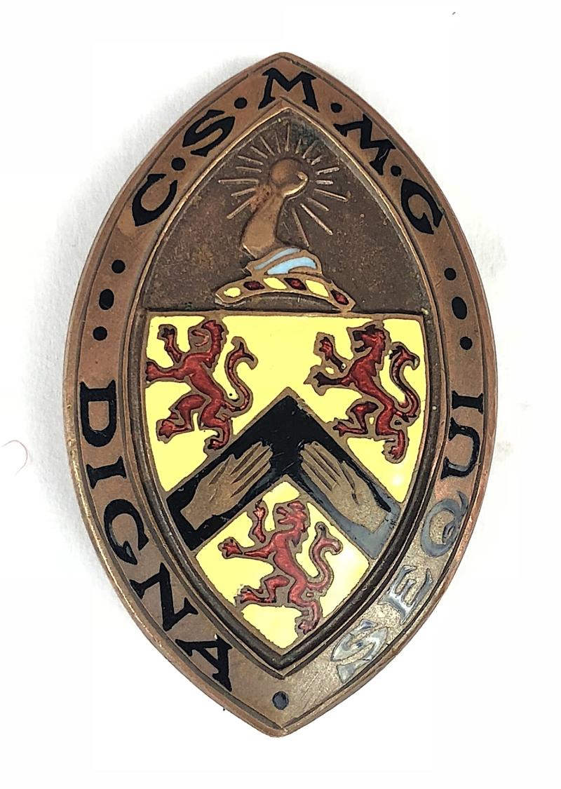 Chartered Society Medical Masseurs Gymnasts CSMMG union badge