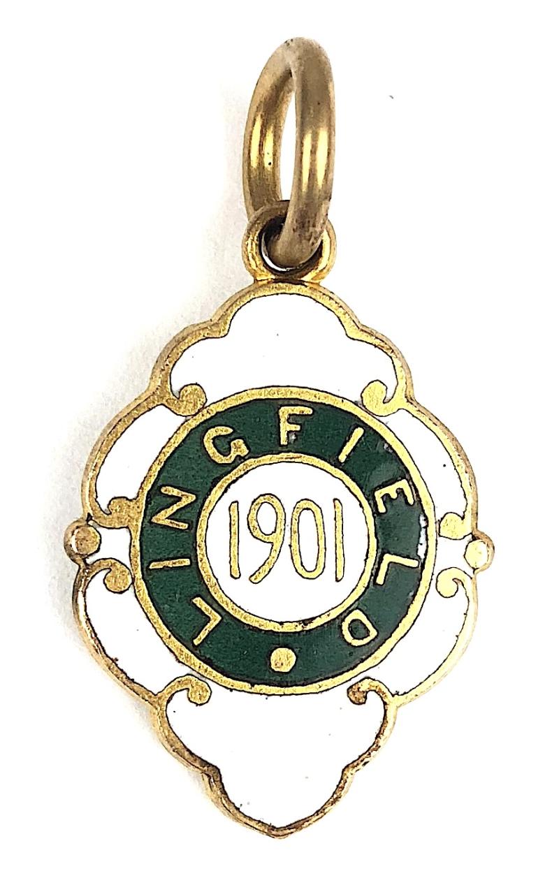 1901 Lingfield Park horse racing club badge