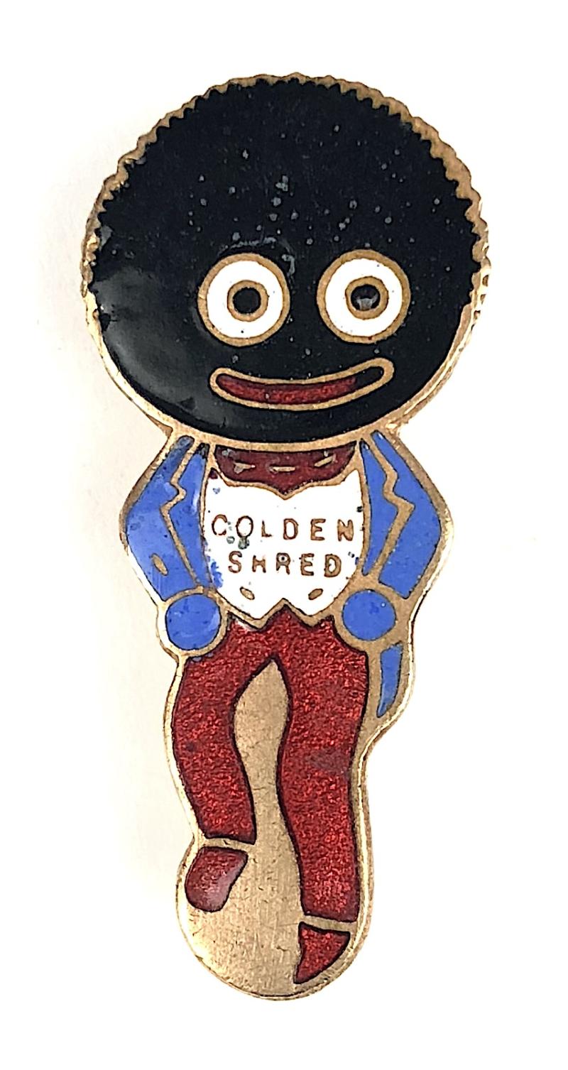 Robertsons Golly standard white waistcoat advertising bobble back badge Fattorini