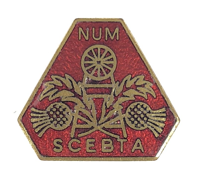 NUM Scottish Colliery Engineermen, Boilermen & Tradesmen's Assoc SCEBTA Badge
