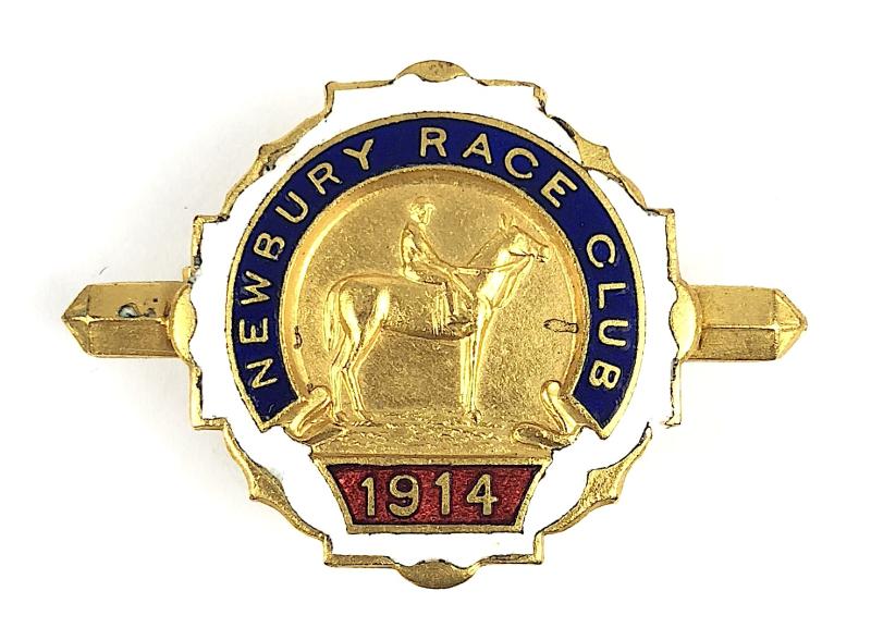 1914 Newbury Race Club horse racing pin badge
