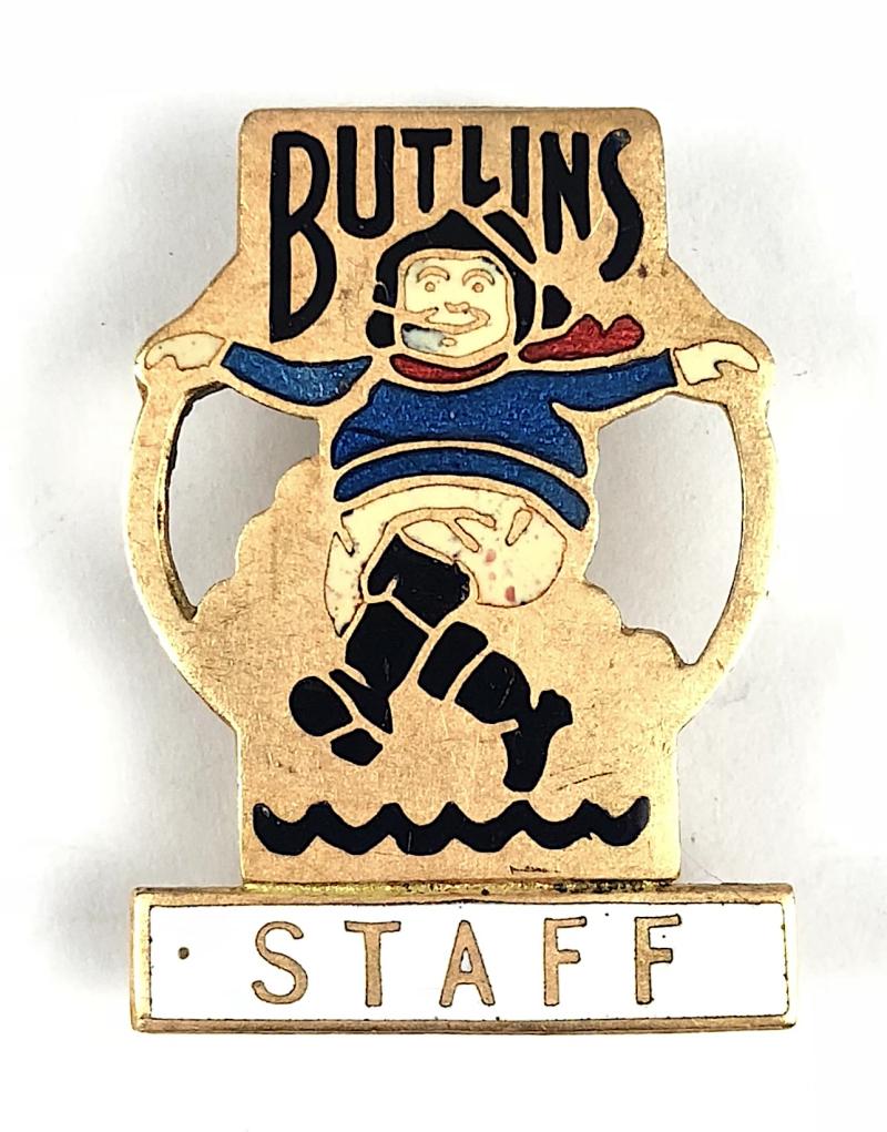 1938 Butlins Skegness holiday camp jolly fisherman Staff badge