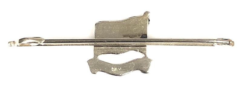 RMS Asturias shipping line silver pin bar badge